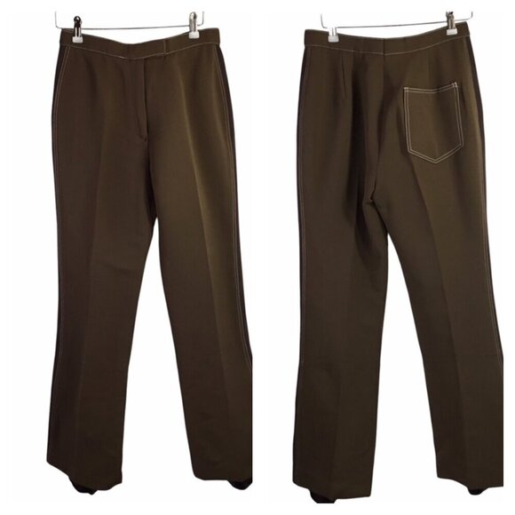 Vintage White Stag Austria Ski Pants Stirrup Stretch Brown Unisex Adults 28 x 31 - Picture 1 of 12